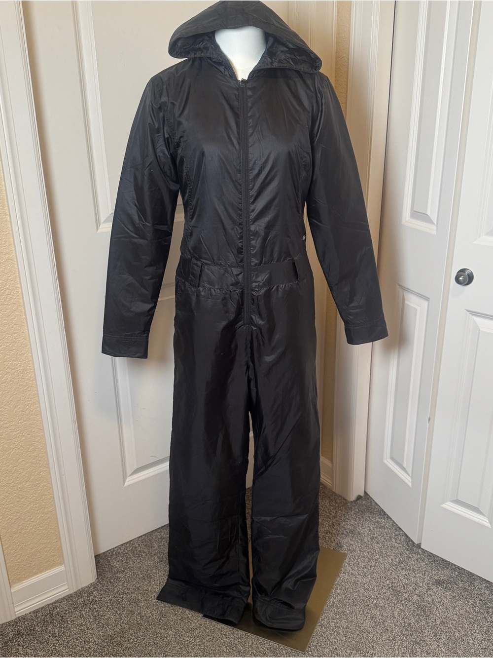 AETHER Apparel Hooded Packable Space Suit Black PrimaLoft Jumpsuit Women’s S 1